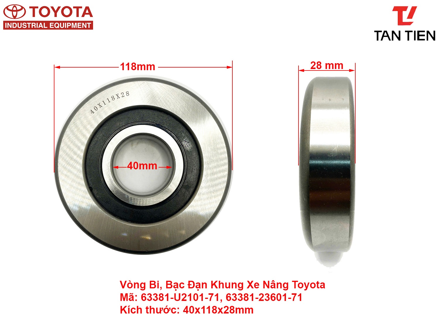 Vòng Bi toyota 63381-U2101-71
